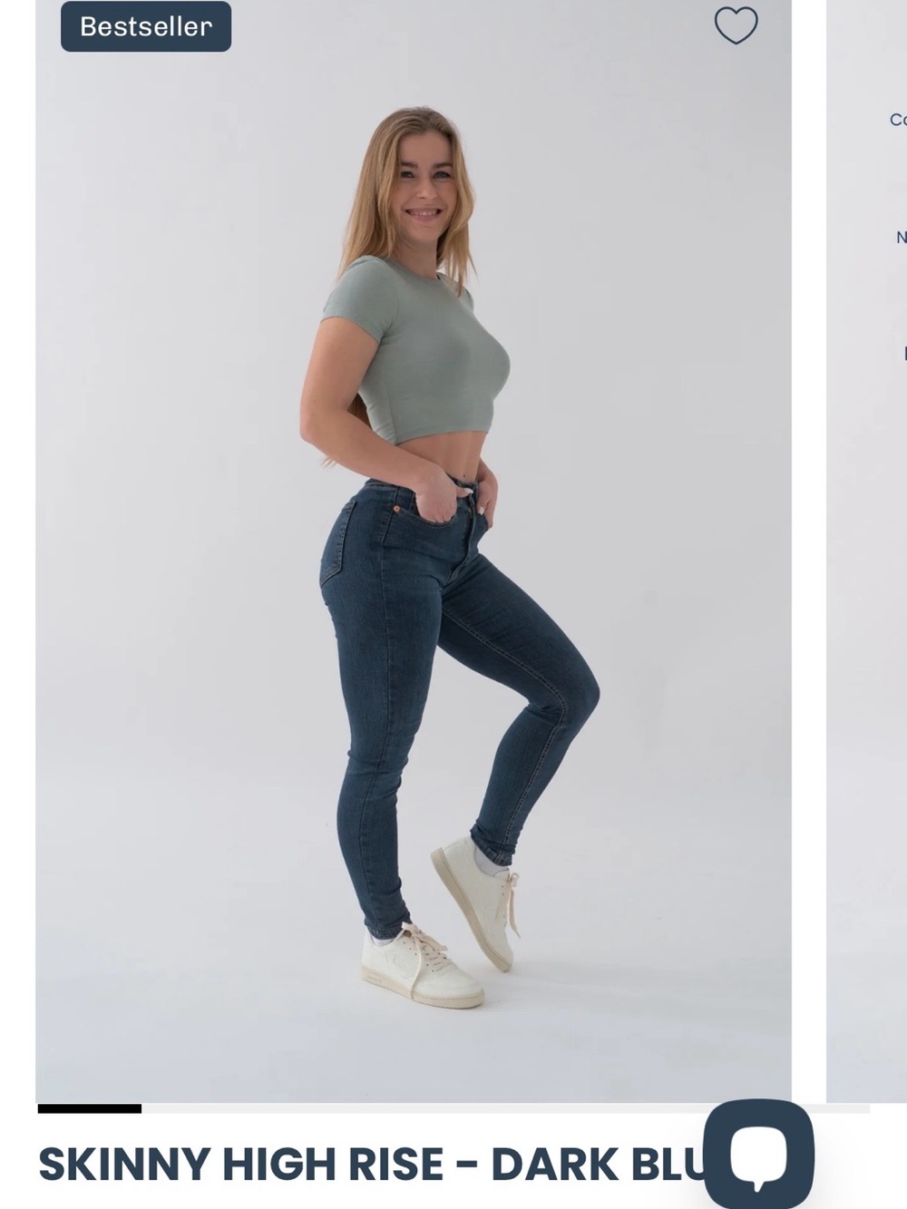 Skinny High Rise Jeans - Dark Blue